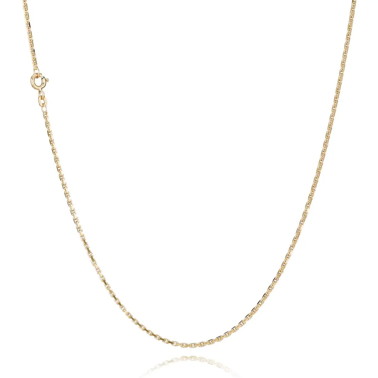 BNH ANKER FACET HALSKÆDE 8 KARAT GULD 1,6 MM BRED 45 CM - A806045F