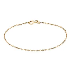 BNH ARMBÅND ANKER FACET 8 KARAT GULD 1,3 MM BREDDE 18 CM - A804018F