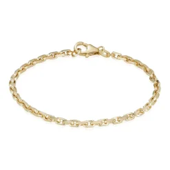 BNH ARMÅND ANKER FACET 14 KARAT MASSIV GULD 18,5 CM - A1408018C