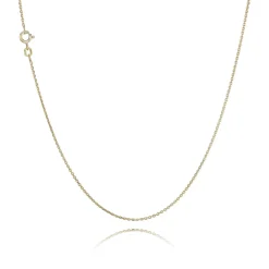 BNH HALSKÆDE ANKER FACET FORGYLD SØLV 1,3 MM BRED OG 50 CM LANG - SAF04050F