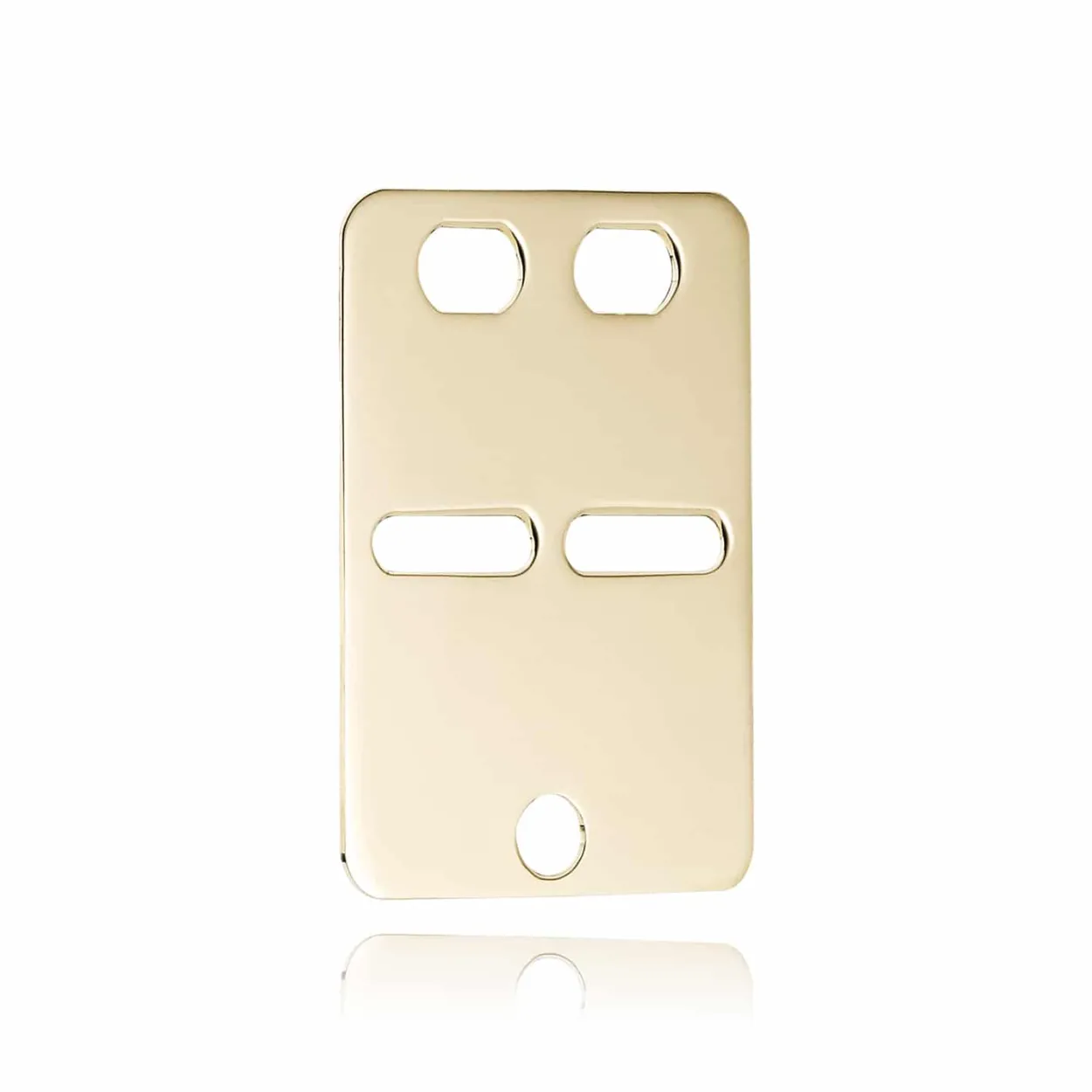 BNH ID PLADE MELLEM 14 KARAT GULD 26X18 MM - ID14050M
