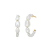 BYBIEHL AURA PEARL HOOPS - 4-033WP-GP