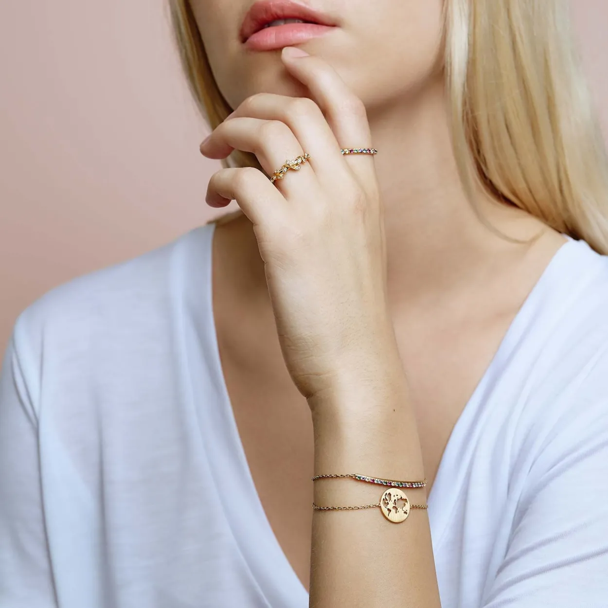 BYBIEHL BEAUTIFUL WORLD FORGYLDT SØLV ARMBÅND - 2-1601-GP
