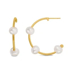 BYBIEHL EMILY ØRERINGE HOOPS FORGYLDT - 4-4704WP-GP