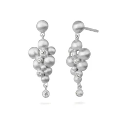 BYBIEHL PEBBLES EARHANGERS SØLV MED STEN - 4-3805-R