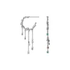 BYBIEHL ØRERINGE SØLV JUNGLE IVY COLOR MINI HOOPS - 4-3112M-R