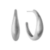 BYBIEHL ØRERING SØLV OCEAN FLOW HOOPS LARGE - 4-4203-R