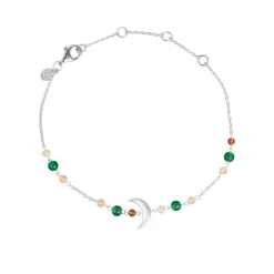 BYBIEHL SUMMER MOON ARMBÅND SØLV MED PERLER OG STEN - 2-5202M-R