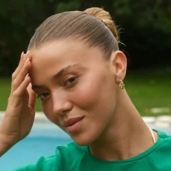 CAMILLE BRINCH CONTRAST FUSION HOOPS ØRERINGE FORGYLDT SØLV - COFH-FG