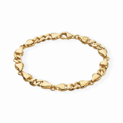 CAMILLE BRINCH MEDIUM ARMBÅND FORGYLDT SØLV 17 CM - MCBA-FG-17