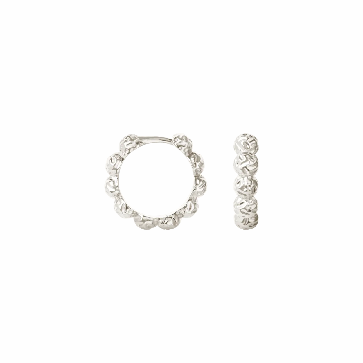 CAMILLE BRINCH MEDIUM DOTS HOOPS I SØLV - MDH