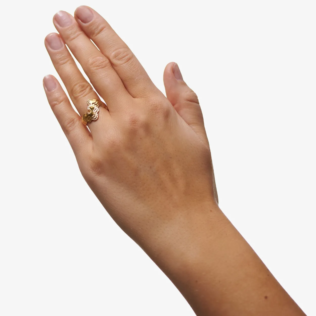 CAMILLE BRINCH MELLEM BLURRY LAYERS RING FORGYLDT SØLV - MBLAR-FG