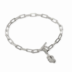 CAMILLE BRINCH NUGGET LAYERS T-LOCK ARMBÅND SØLV - NLATA-18