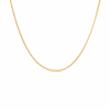 CAMILLE BRINCH SMALL ESSENTIA SNAKE HALSKÆDE I FORGYLDT SØLV PÅ 40 CM - SESN-FG-40