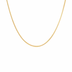 CAMILLE BRINCH SMALL ESSENTIA SNAKE HALSKÆDE I FORGYLDT SØLV PÅ 40 CM - SESN-FG-40