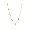 CARRÉ GEM CANDY HALSKÆDE SØLV FORGYLDT MED PERIDOT - FC 4364 PE 38+2,5+2,5CM