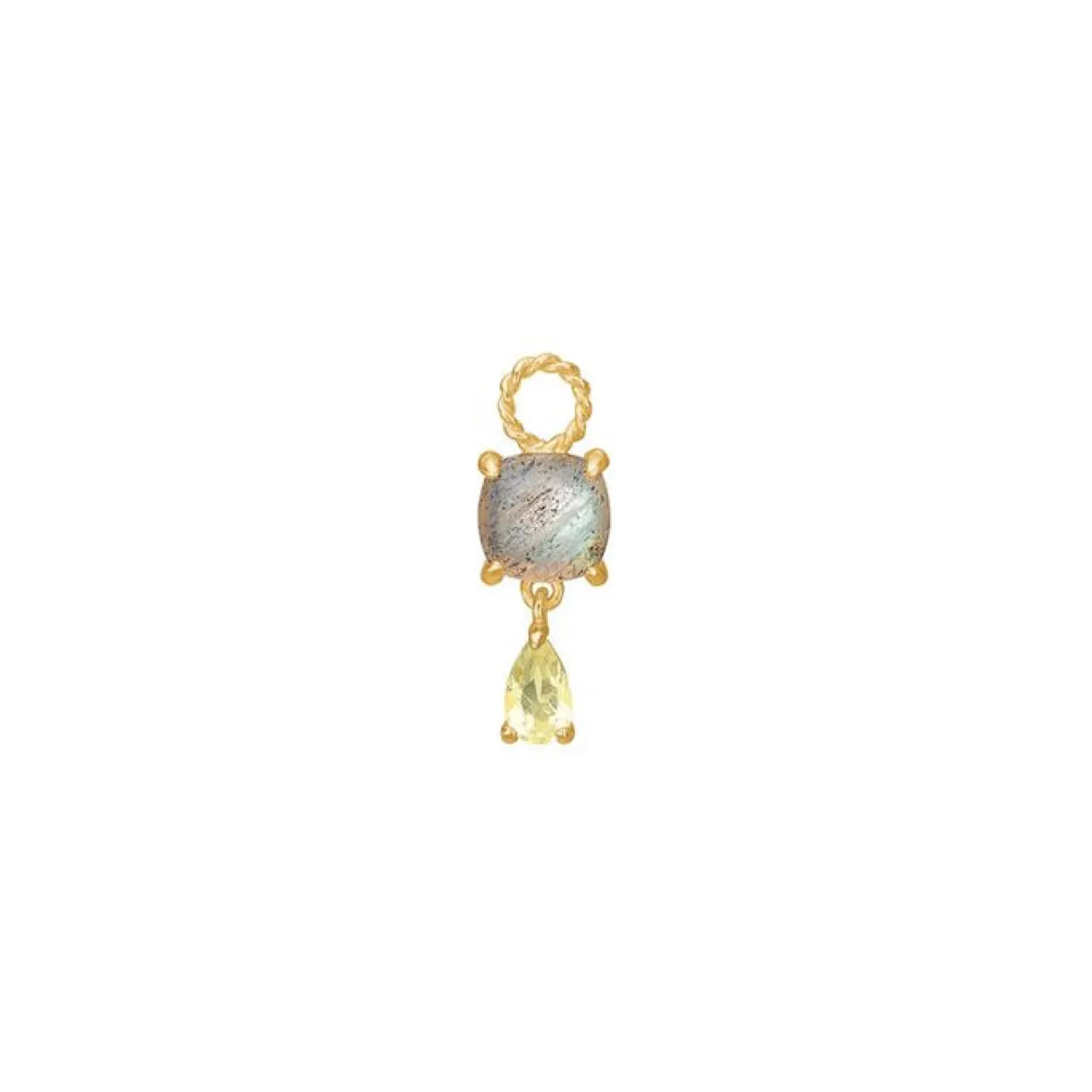 CARRÉ GEM CANDY SØLV FORGYLDT VEDHÆNG MED STEN - FLH 4345 LB-LQ 1PC