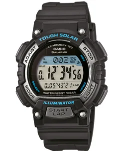 CASIO CLASSIC DIGITAL HERRE UR I SORT MED BLÅ DETALJE