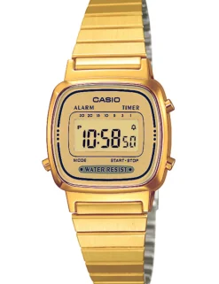 CASIO UR CLASSIC STÅL GULD BELAGT MED LÆNKE - LA670WEGA-9EF