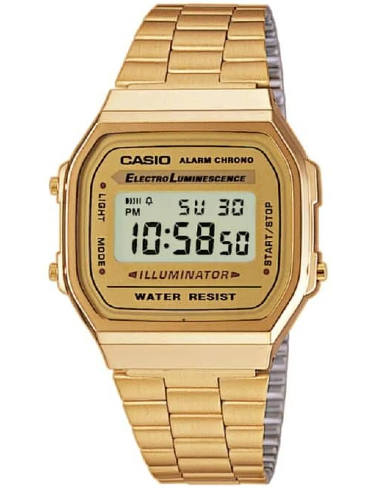 CASIO VINTAGE GULD ILLUMINATOR - A168WG-9EF
