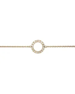 CHRISTOFFERSEN JEWELLERY ARMBÅND 14 KARAT GULD CIRKEL MED 0,13 CARAT BRILLANTER - 9000158