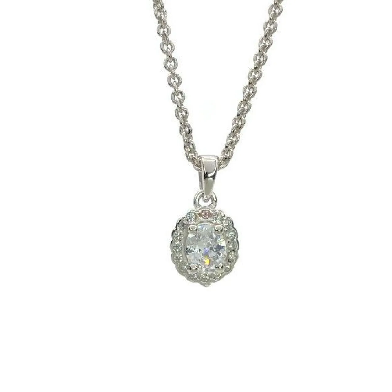 CHRISTOFFERSEN JEWELLERY HALSKÆDE SØLV MED ZIRKONIA - 4070775