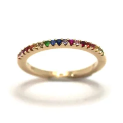 CHRISTOFFERSEN JEWELLERY RAINBOW RING 14 KARAT GULD - 5001962-77