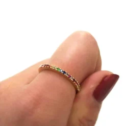 CHRISTOFFERSEN JEWELLERY RAINBOW RING 8 KARAT GULD - 5001962-3