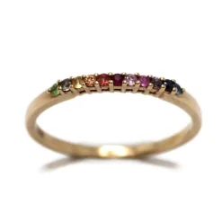 CHRISTOFFERSEN JEWELLERY RAINBOW RING 8 KARAT GULD - 5000040-3