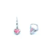 CHRISTOFFERSEN JEWELLERY ØRERINGE SØLV MED LYSERØD HJERTE - 3270858-3