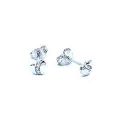 CHRISTOFFERSEN JEWELLERY ØRESTIK HJERTE MED STEN - 3070856