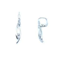 CHRISTOFFERSEN JEWELLERY ØRERINGE SOM HÆNGER I SØLV MED ZIRKONIA - 3270685