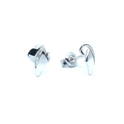 CHRISTOFFERSEN JEWELLERY ØRERINGE SØLV STIK MAT/BLANK - 3010278