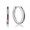 CHRISTOFFERSEN JEWELLERY ØRERINGE CREOL SØLV RAINBOW - 3710209-6