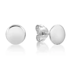 CHRISTOFFERSEN JEWELLERY ØRERINGE SØLV RUND PLADE 7 MM - 3010867