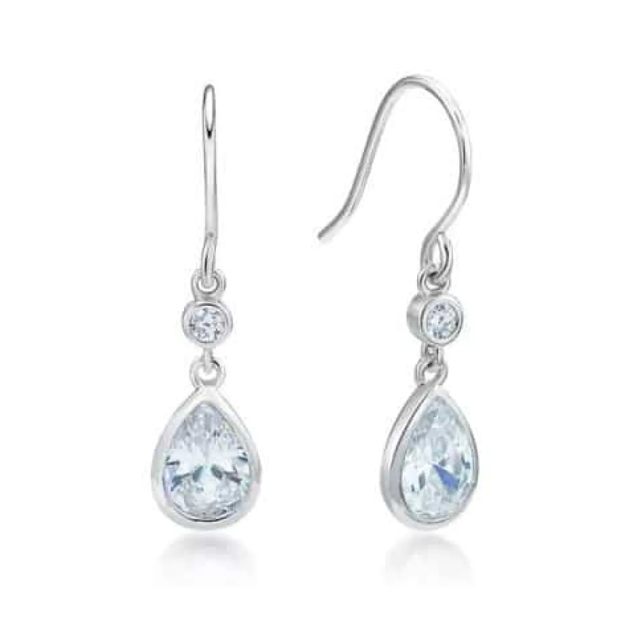 CHRISTOFFERSEN JEWELLERY ØRERINGE HÆNGER MED DRÅBE ZIRKONIA - 3810028