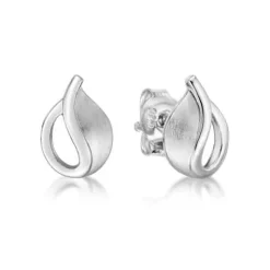 CHRISTOFFERSEN JEWELLERY ØRERINGE SØLV ENKEL BLANK/MAT - 3070619