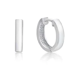 CHRISTOFFERSEN JEWELLERY ØRERINGE CREOL SØLV 3,5X14,5 MM - 3010057