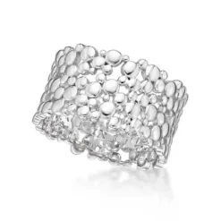 CHRISTOFFERSEN JEWELLERY SØLV RING MASSIV MED BOBLER - 5070909