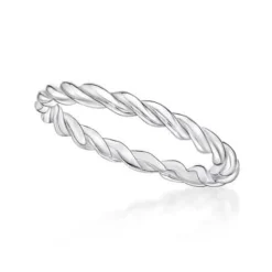 CHRISTOFFERSEN JEWELLERY SØLV RING SNOET UDEN STEN - 5011270