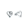 CHRISTOFFERSEN JEWELLERY SØLV ØRERINGE HJERTE MED ZIRKONIA - 3070527