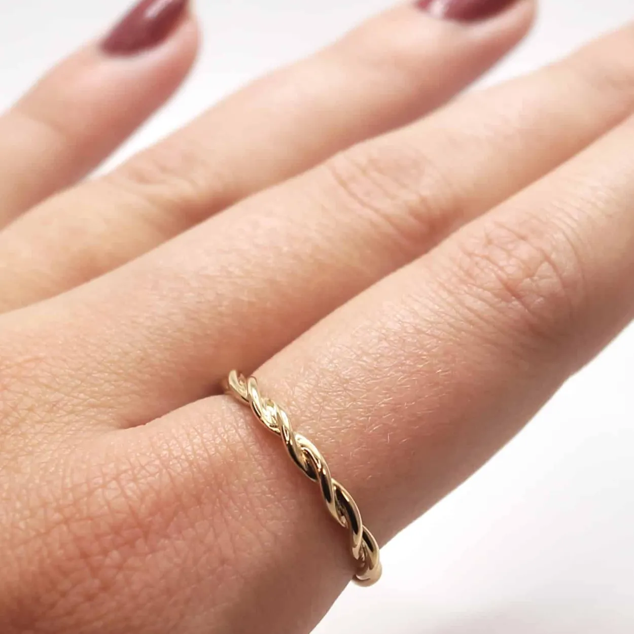 CHRISTOFFERSEN JEWELLERY SNOET RING 8 KARAT GULD - 5001179-3