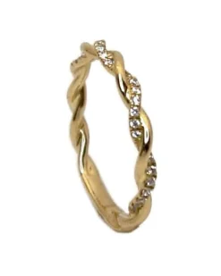 CHRISTOFFERSEN JEWELLERY SNOET RING 8 KARAT GULD MED ZIRKONIA - 5001179-0-3