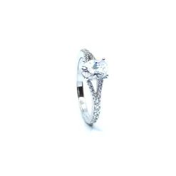 CHRISTOFFERSEN JEWLLEZRY SØLV RING RHODINERET MED SYNTETISKE ZIRKONIA- 5070776