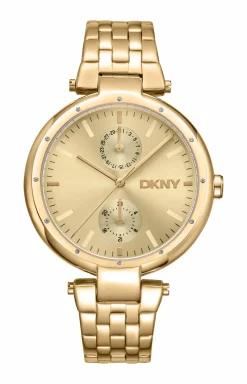 DKNY DOWNTOWN MULTI UR DAME I GULD FARVET STÅL - DK1L066M0065