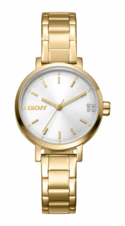 DKNY SOHO GLITZ UR DAME GULD FARVET MED LÆNKE - DK1L038M0055
