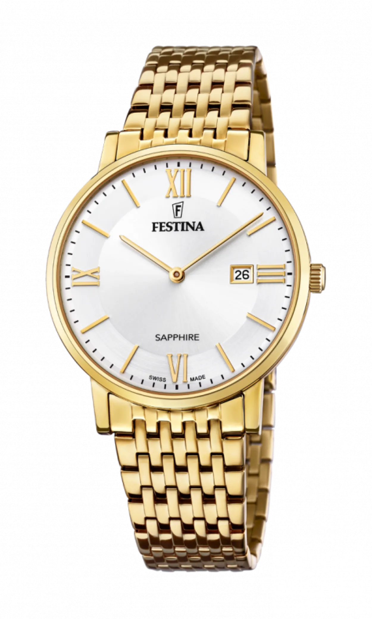 FESTINA HERRE UR GULDDOUBLÉ SLIM SWISS MADE - F20020/1