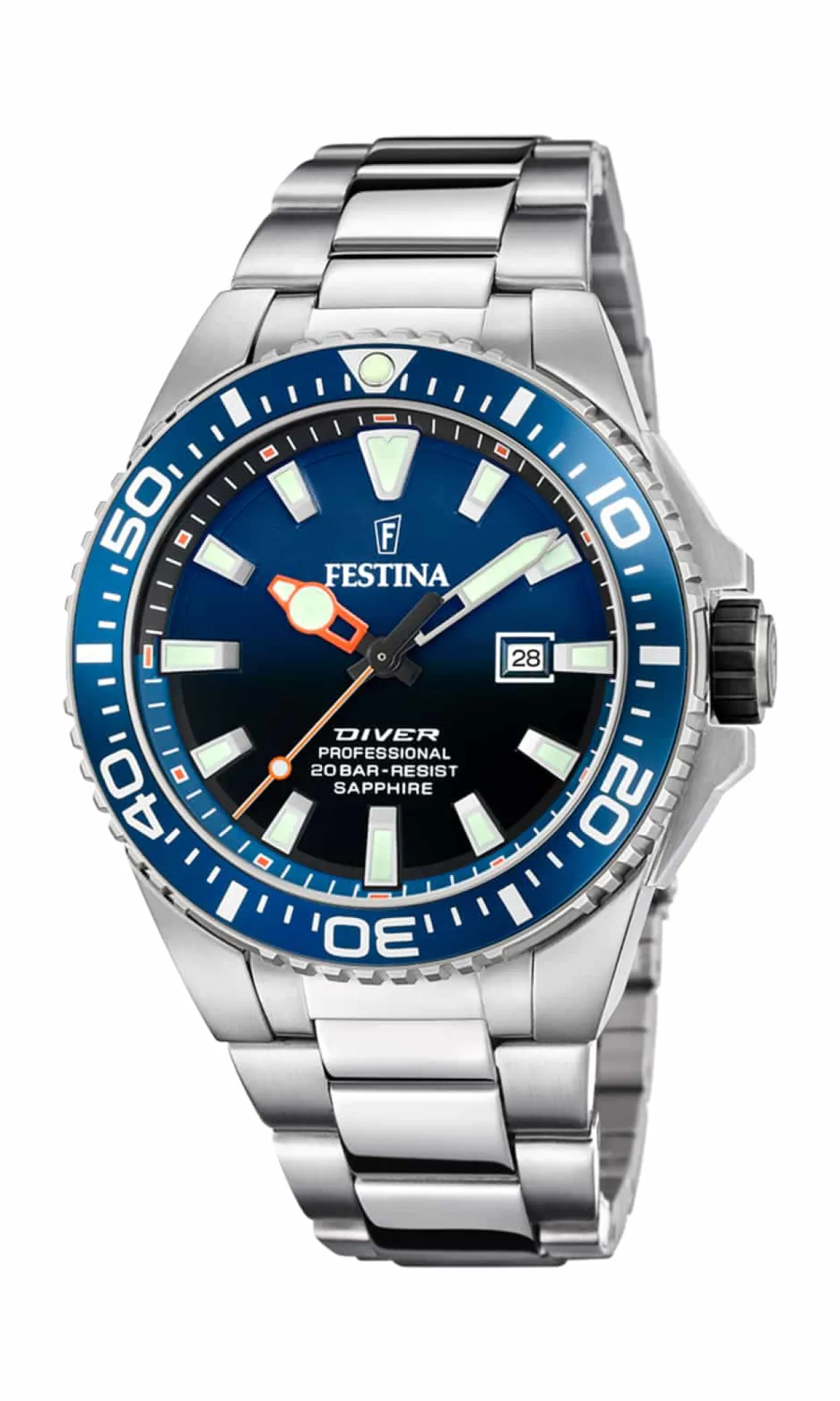 FESTINA PROFESSIONAL DIVER UR HERRE MED BLÅ SKIVE - F20663/1