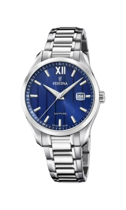FESTINA SWISS MADE UR HERRE MED BLÅ SKIVE - F20026/2