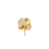 FLORA DANICA FIRKLØVER EARCUFF PAVÉ FORGYLDT SØLV - FLC-EACU-G-PAVE